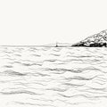 Summer seascape sketch