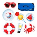 Vector summertime illustration set