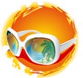 Vector sun glasses Royalty Free Stock Photo