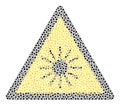 Sun Radiation Warning Composition Icon with Coronavirus Infection Elements