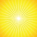 Vector sun on yellow background Royalty Free Stock Photo