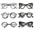 Vector Sunglasses icons set