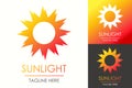 vector sunlight logo set modern gradient style for t shirt,