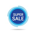 Super sale Sticker. Sale Red Tag Isolated Vector Illustration. Super Sale Offer Price Label, Vector Super Sale Symbol. Royalty Free Stock Photo