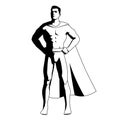 Vector Superhero Action Pose Illustration Isolated Royalty Free Stock Photo