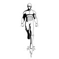 Vector Superhero Action Pose Illustration Isolated Royalty Free Stock Photo