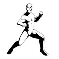 Vector Superhero Action Pose Illustration Isolated Royalty Free Stock Photo