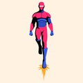 Vector Superhero Action Pose Illustration Isolated Royalty Free Stock Photo