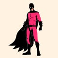 Vector Superhero Action Pose Illustration Isolated Royalty Free Stock Photo