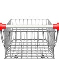 Vector Supermarket Cart Rear View