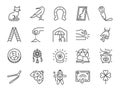Superstitions icon set. It included icons such asÂ crow, cat, ladder, broken mirror, salt, and more.