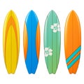 Vector Surfboard Icons Royalty Free Stock Photo