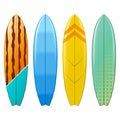 Vector Surfboard Icons Set 3