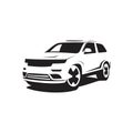 Vector SUV car silhouette style vector for business symbol Royalty Free Stock Photo