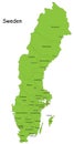 Vector Sweden map