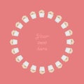 Vector sweet cupcake circle frame