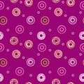 Vector sweet donuts seamless pattern. Pastry