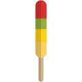 Vector sweet multifruit ice-cream on stick isolated