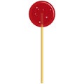 Vector sweet red round lollipop candy on white Royalty Free Stock Photo