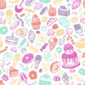 Vector Sweets. Pattern.