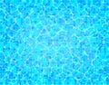 Vector swimming pool with blue tile on bottom and caustic ripple on water. Top view illustration. Royalty Free Stock Photo