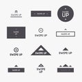 Vector swipe up icon set