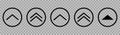 Vector swipe up icons. Line art style