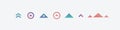 Vector swipe up symbol set modern gradient style
