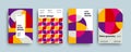 Vector swiss trendy geometry covers collection