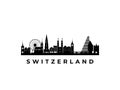 Vector Switzerland skyline.