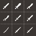 Vector sword icon set