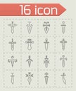 Vector Sword icon set