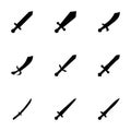 Vector sword icon set