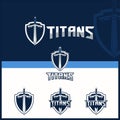Vector sword for titans theme logo template