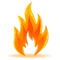 Vector symbol fire shiny flame Royalty Free Stock Photo