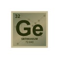 Vector symbol of germanium on the background from connected molecules