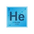 Vector symbol of Helium on the background from connected molecules Royalty Free Stock Photo
