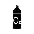 vector symbol illustration, oxygen cylinder icon