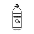 vector symbol illustration, oxygen cylinder icon