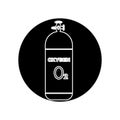 vector symbol illustration, oxygen cylinder icon