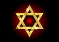 Vector symbol of Judaism religion, gold Star of David Royalty Free Stock Photo