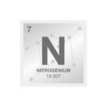 Vector symbol of Nitrogen on the background from connected molecules