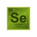 Vector symbol of selenium on the background from connected molecules