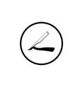 Straight razor vector symbol.Barber icon. Royalty Free Stock Photo