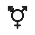 Vector sign of transgender. Transgender sex icon.
