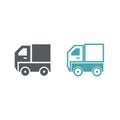 Vector symbol of two trucks