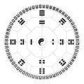 Vector symbols with Diagram of I Ching hexagrams Royalty Free Stock Photo