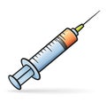 Vector syringe drawing isolated design