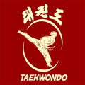 taekwondo ogo vector for t-shirt or printing product