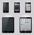 Vector tablet computer and mobile phone icons